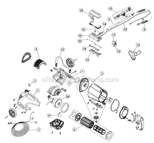 Page A Diagram and Parts List for M082580  Dirt Devil Canister Vacuum